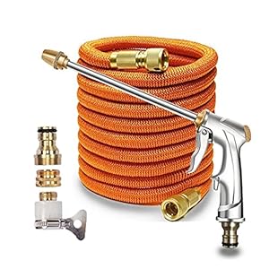 Tuinslang Uitbreidbare flexibele tuinslang Watergreepslang met spuitmond Hogedruk Car Wash Reiniging irrigatiegereedschap (Color : A01, Diameter : 1/2”)