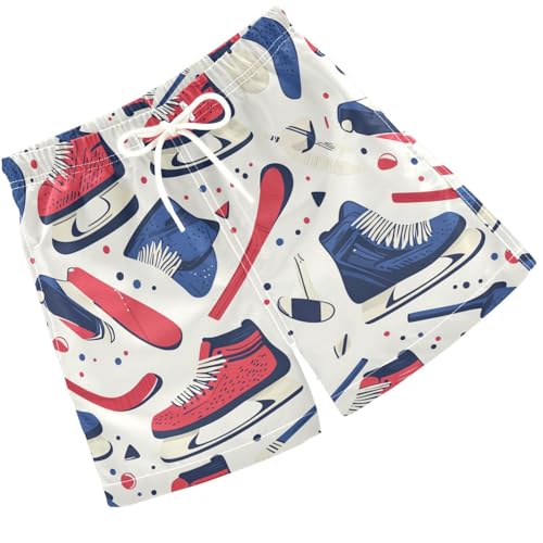 Pigsaly Boys Swim Trunks Hockey Polka Dots Boys Board Shorts Swimsuit Swimwear Summer Bathing Suit 2T