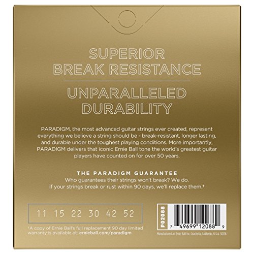 Ernie Ball Paradigm Cordes légères Bronze 80/20, pour guitare acoustique, calibre 11-52 - Les Beatles, Paul McCartney, John Lennon, RIngo Starr, George Harrison Ernie Ball Paradigm Cordes légères Bronze 80/20, pour guitare acoustique, calibre 11-52 – Image 4