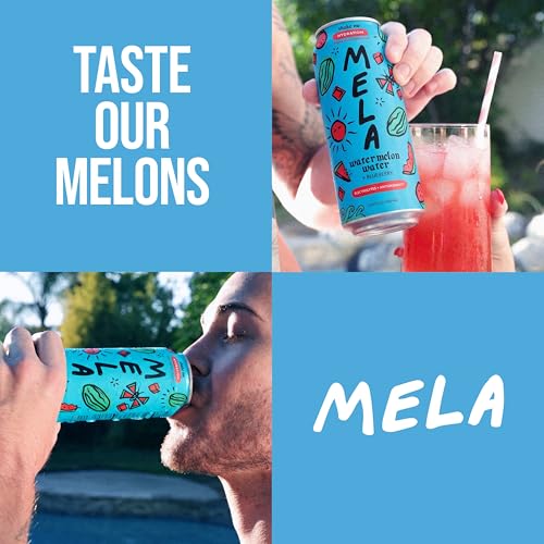 Image of Mela Watermelon Water - Watermelon Juice, 100% Natural Fruit Juice with Vitamin C, Electrolytes, Antioxidants - Coconut Water Alternative, Gluten-Free (Blueberry,11.15 fl oz, 12-pack)