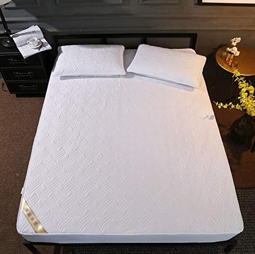 Bed linen mattress, cotton quilted bed sheet, mattress protector, cotton thick mattress cover, clean bed cover, 100% polyester fiber bedding, suitable for mattress latex pad, palm pad, spring pad, fou