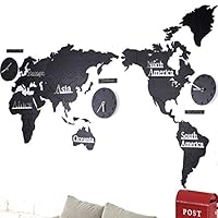 Amazon.co.jp: JQStar 時計 世界地図 ハンドメイドの壁掛け時計 世界 