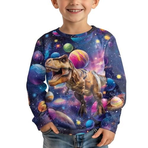 Image of Uourmeti Long Sleeve Tops for Boys Graphic T Shirts Teen Girls Active Pullover Tees