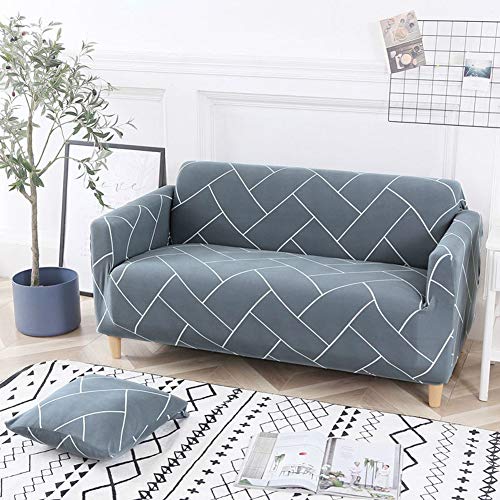 HEYOMART Sofa Cover High Stretch Elastic Fabric 1 2 3 Seater Sofa Slipcover Chair Loveseat Couch Cover Polyester Spandex Furniture Protector Cover with 1 Pillowcase (3 Seater - Image 3