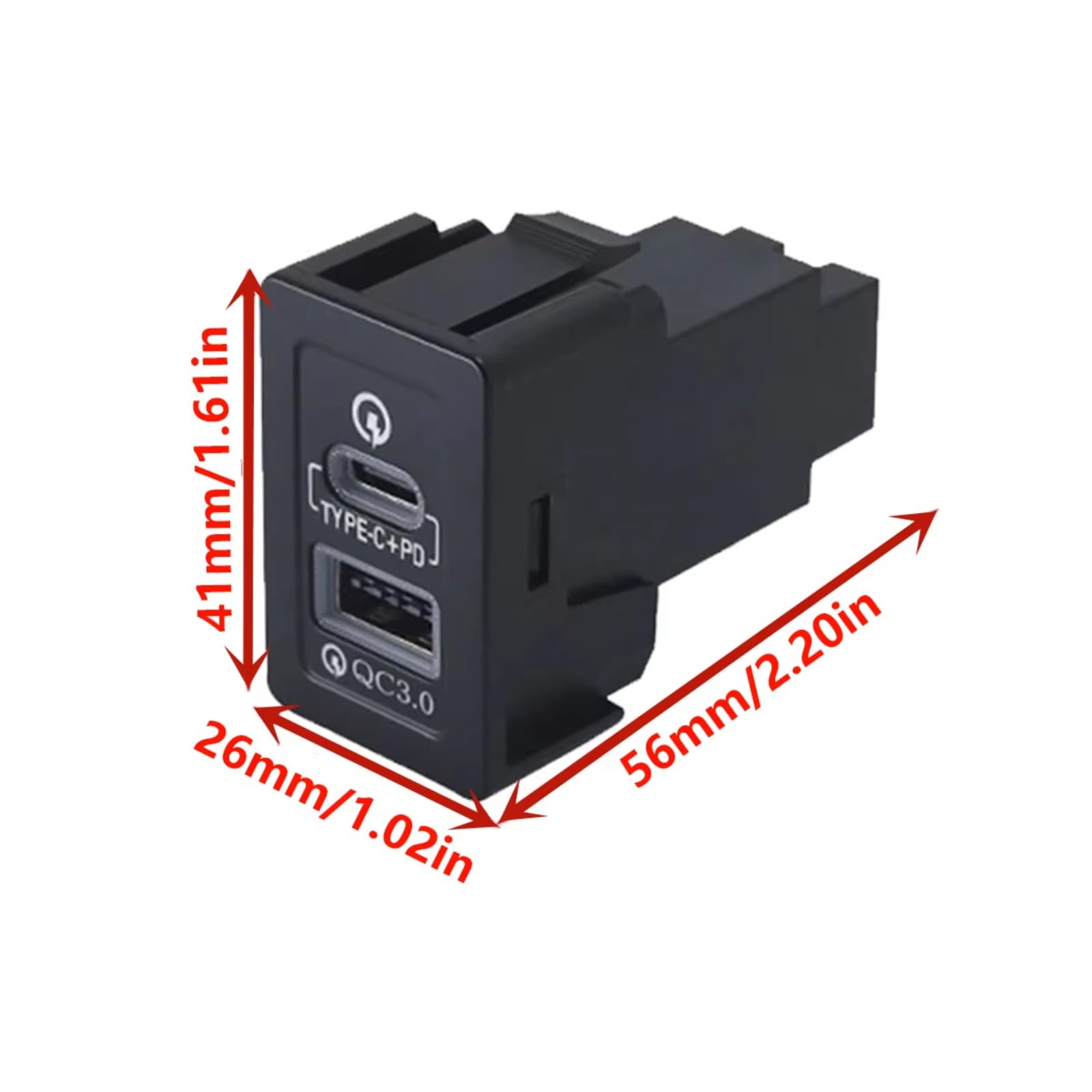 Prise USB Console Compatible Avec Suzuki Pour SX4 Pour Swift Pour Vitara Voiture Chargeur Rapide Pour Type C PD QC3.0 Interface Interface USB AUX voiture