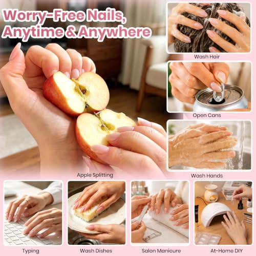 Image of Beetles 2Pcs Nail Glue, Solid Nail Glue for Tipex Instant Apex Nail Tips