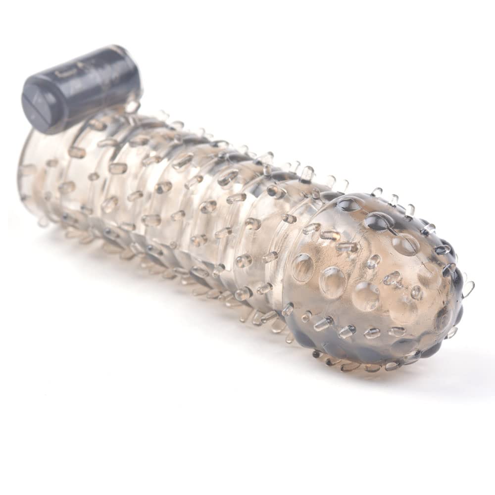 BeHorny Penis Sleeve Cock Ring, Vibrating Clit Stimulator with Stimulation Texture Shaft