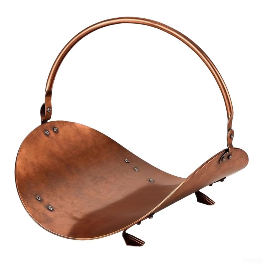 Porte-bûches réglable en métal Marron foncé 48 x 40 cm