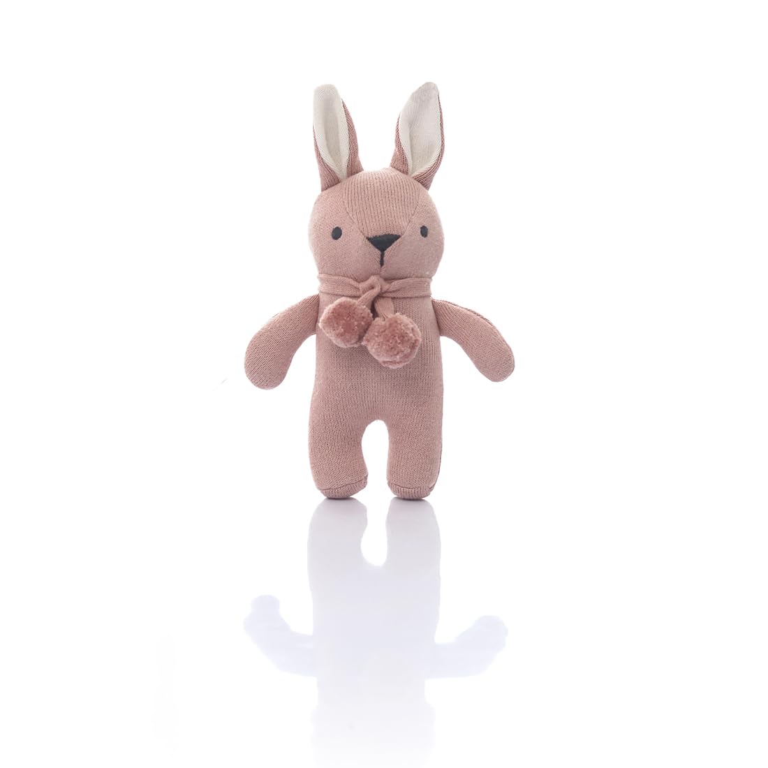 Pluchi Toto Bear Cotton Knitted Stuffed Soft Rattle Toys (20cm X 12cm) (Pink Melange) (B0C8TP3SH5) Amazon Price History, Amazon Price Tracker