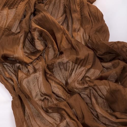 Image of MLMC Brown Cheesecloth Table Runner 10ft Boho Rustic Gauze Coffee Cheese Cloth Table Runner Neutral Centerpiece Decor 35x120 Inches for Wedding Farmhouse Reception Home Decor