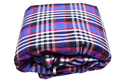 Image of UNQ Cotton Zipper 300 TC Queen Size Bed 66x84x5 Inches Mattress Cover (Multicolor)