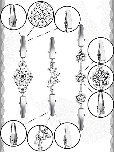 Image of Hicarer 6 Pieces Vintage Shirt Dress Cardigan Clip, Waist Clip for Women, Sweater Shawl Brooch Jacket for Clothing