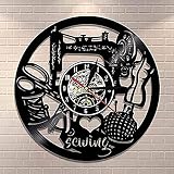 SHILLPS Antique Foudre Horloge Murale Dieux grecs mythologie Grecque Tonnerre Ciel Foudre Illustration Disque Vinyle Horloge Murale Vintage Pas de LED