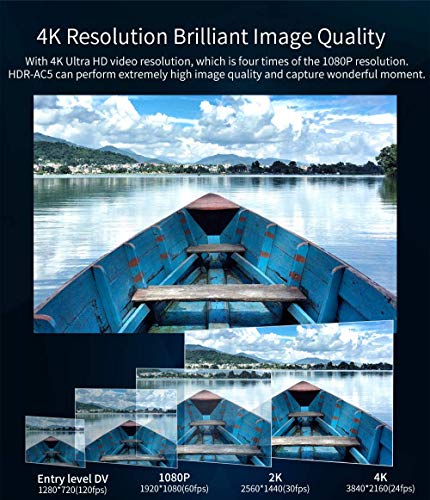 Videocamera 4K, con Zoom Ottico 12X, Collegamento