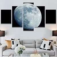 SIGNWIN 5 Panel Canvas Wall Art Astronomy & Space Contemporary Cosmic Dramatic Green Group Photography Realism Ultra for Home Decorations Ready to Hang - 60