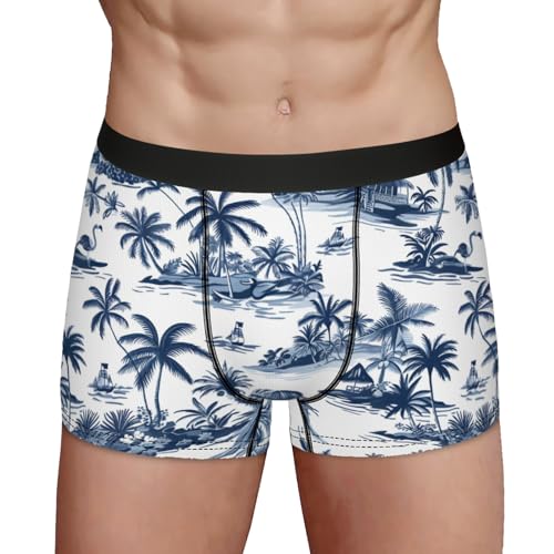 Men's Underwear Vintage Hawaiian Scene Boxer Briefs Breathable Comfortable3