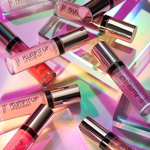Catrice Plump It Up Lip Booster 020 No Fake Love, glänzender Lippenbooster in sanften Nude-Ton, aufpolsternder Effekt, kühlend, vegan, 3,5 ml