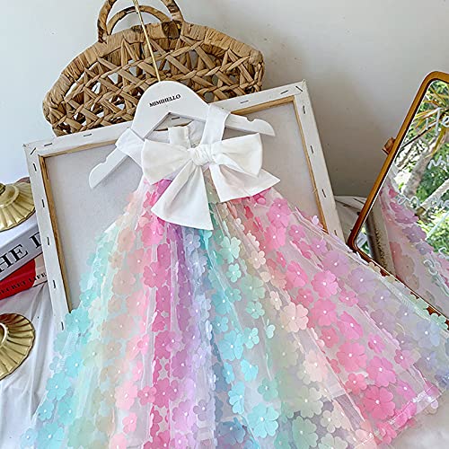 Kids Girls Princesses Dress Flower Girl Dress Butterfly Bowknot Dress Tulle Dress Wedding Prom3
