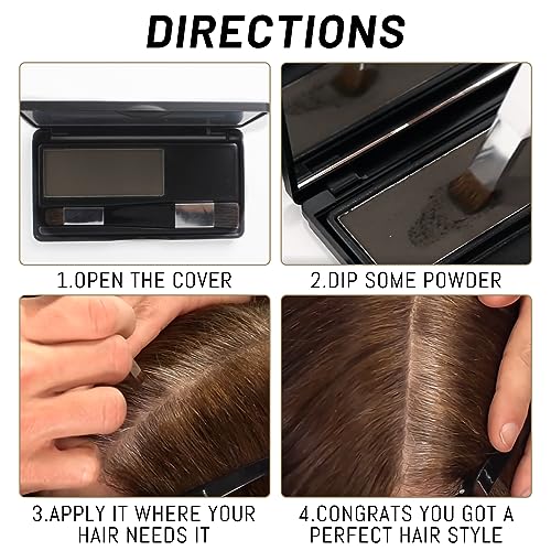 BRIMFULITE Root Touch Up Hair Color Quick Covering Hair Powder para homens e mulheres à prova de man
