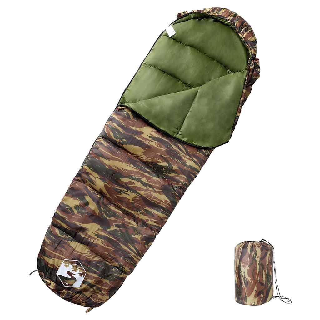 Śpiwór typu mumia dla dorosłych, na kemping, pory roku, poliester 190T, z kapturem, zamek błyskawiczny, worek do pakowania, na wędrówki, trekking, do aktywności na świeżym powietrzu, namiotu
