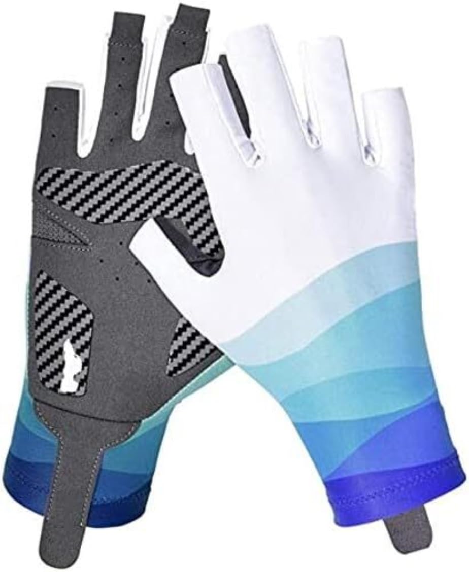 Guanti Moto Guanti Mtb Guanti Per Uomini E Donne Sportivi Con Mezze Alla Ricerca Di Guanti Fitness Fitness Guanti Bici Guanti Ciclismo (Color : Blu, Size : M)