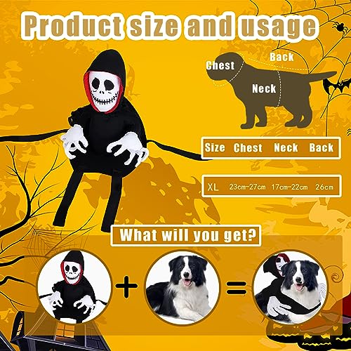 Halloween Haustier Kostüm, Reiter Hundekostüm, Haustiere Party Cosplay Bekleidung, Haustier Hunde Halloween Reiter Kostüm für Kleine bis Große Hunde (XL)