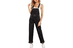 Women's Designer Black Jean Overalls: Style and Comfort Combined