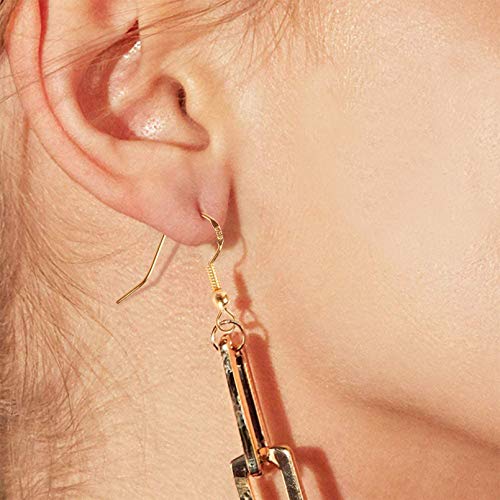 350 Pcs DIY Earrings Making Supplies Kit, 925 Hypo-allergenic Fish Earring Hooks, Open Jump Rings with Soft Silicone Earring Backs (Gold)