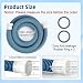 Conderyang 15ft 1 1/2" Pool Hose for Above Ground Pools 15ft Long Pool Pump Replacement Filter Hoses 1.5" EVA Swimming Pool Filter Hose for Filters Pumps, Saltwater Systems and Sand Filters (Blue)