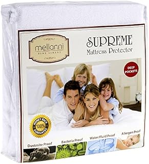 Mellanni Premium Waterproof Mattress Protector - Dust Mite, Bacteria Resistant - Hypoallergenic