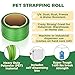 Heavy Duty Strapping Roll for Packaging & Banding - Green Polyester PET Industrial-Grade, 500 ft x 5/8