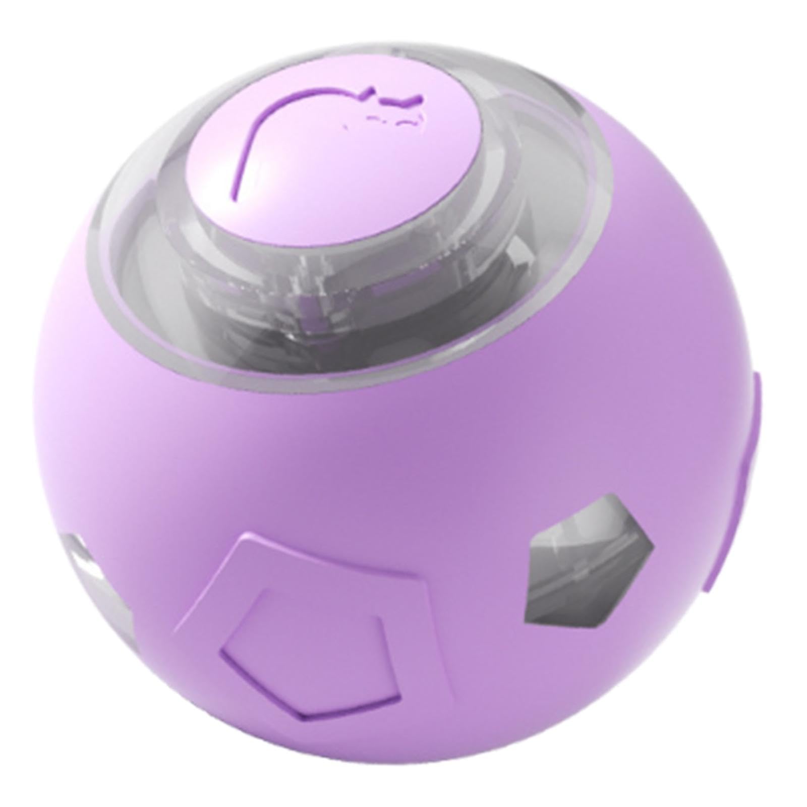 Colcolo Automatisches Katzenballspielzeug, intelligentes bewegliches, wiederaufladbares elektrisches Rollspielzeug, Katzen-Neckball für Park, Violett