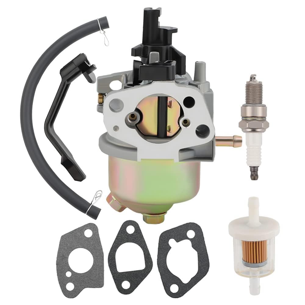 Carburetor for Harbor Freight Chicago Predator 4000 3000 3050 3200 4375 Watts Generator Powered by A 212CC 208CC 7HP 6.5HP Engine Parts with Fuel Filter Spark Plug