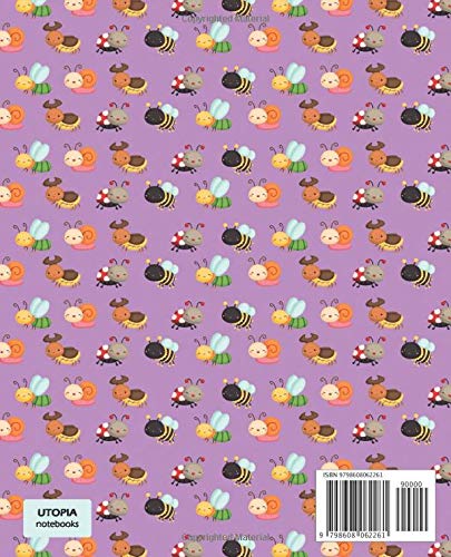 Composition Notebook: Wide Ruled Lined Paper / Cute Bugs Cover - Image 2