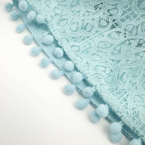 Image of BGFKS Baby Girl Tutu Dress Elegant Lace Pom Pom Flutter Sleeve with Flower Headband Set