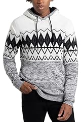 White Stripe - Colorblocked Pattern Hooded