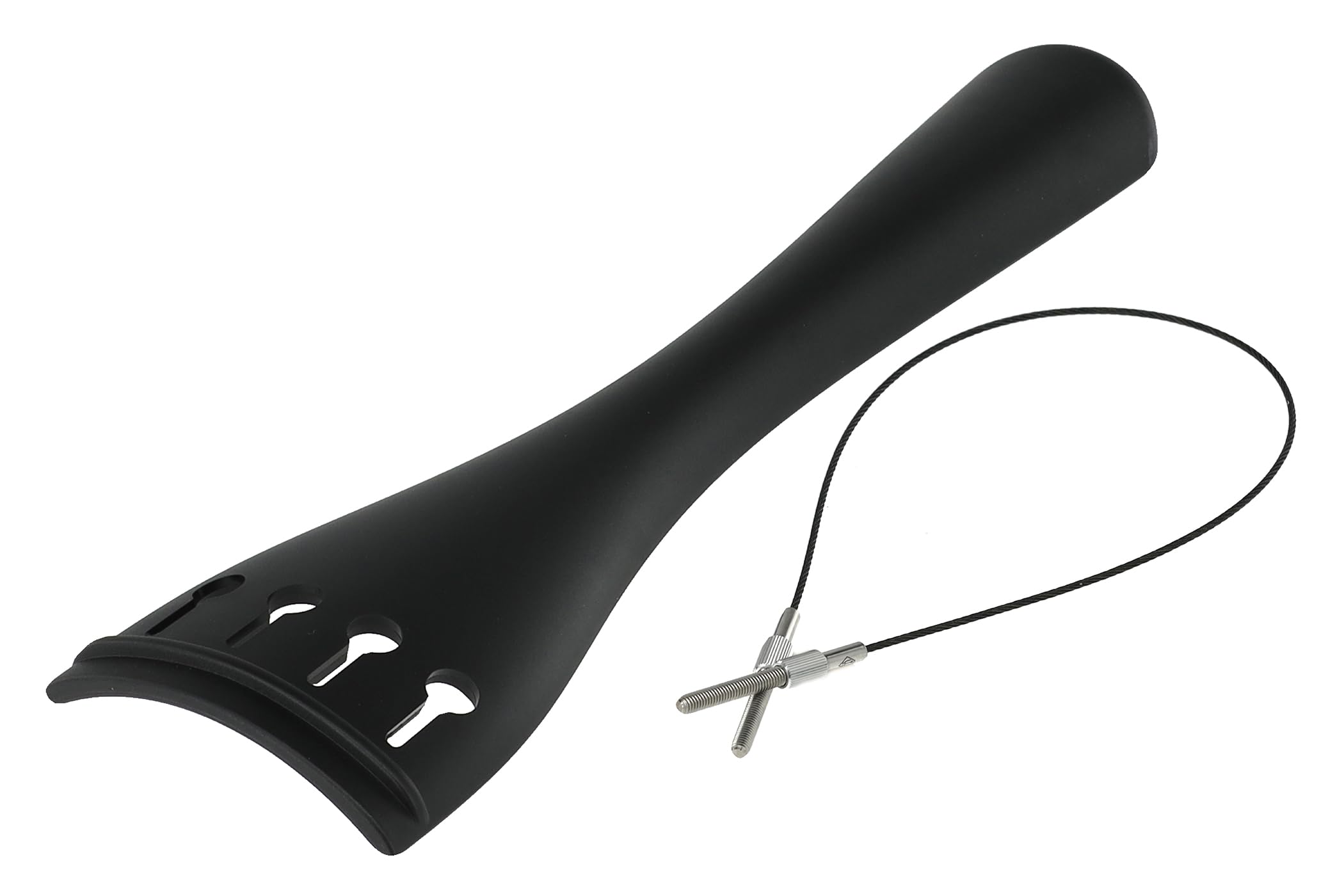 Wittner 265121 Cordal Contrabajo Ultra 3/4 - plástico de alta tecnología - ultraligero - forma de tulipán - con cordón de acero inoxidable - negro
