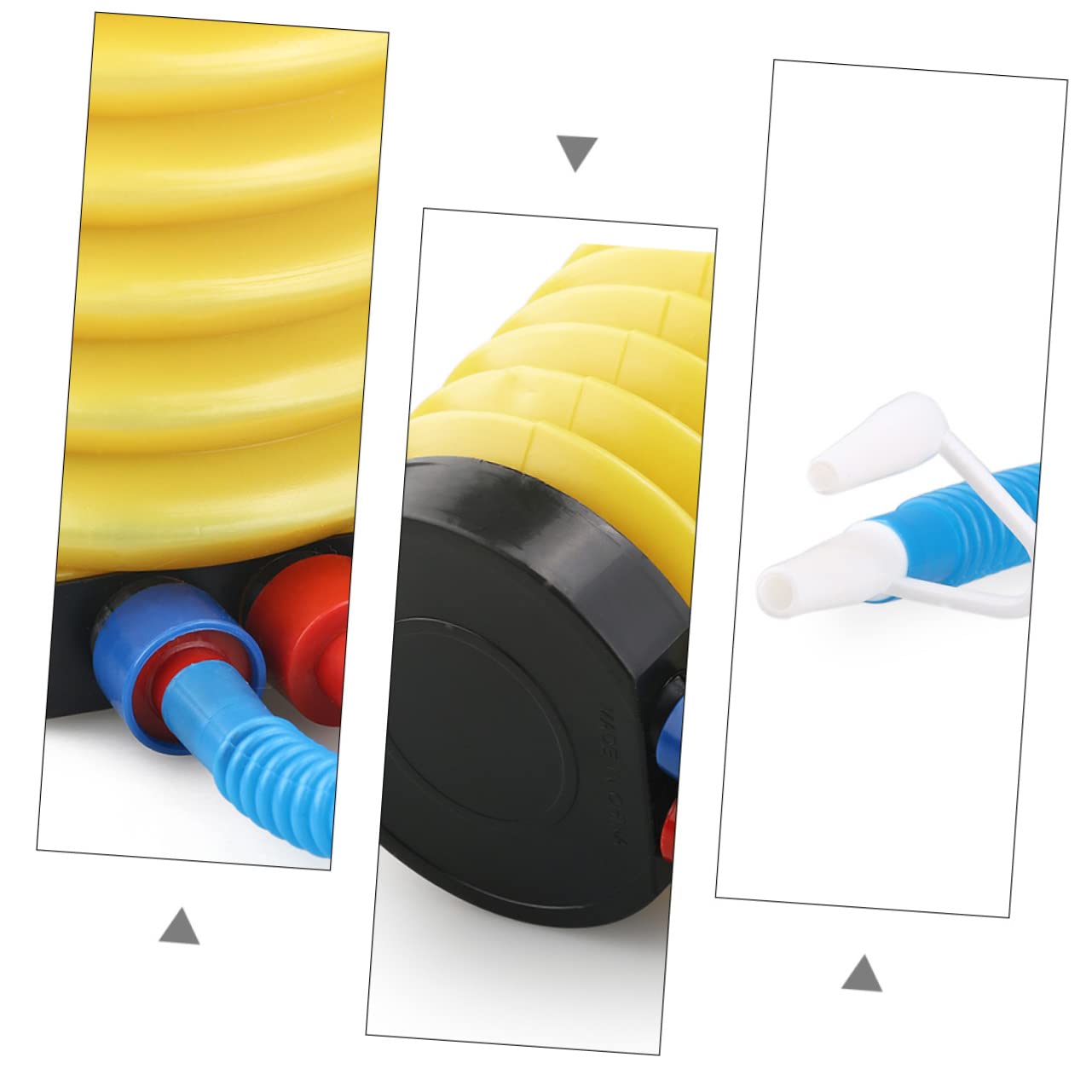 KOMBIUDA 4pcs Portable Foot Pump Dual-function Inflator Deflator for Air Beds Yoga Balls Inflatables Durable Bellows Design Two Nozzles for Quick Inflation