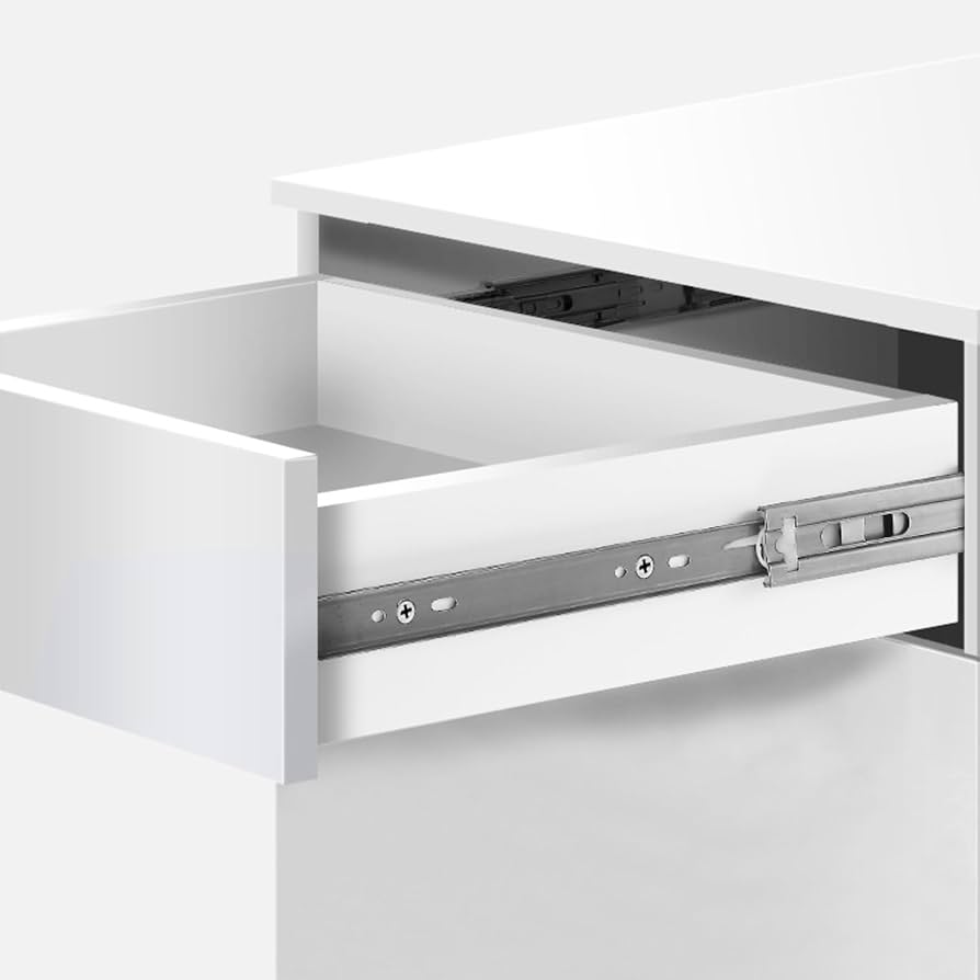 2Pcs Mini Short Drawer Slides, 5in Full Extension Undermount