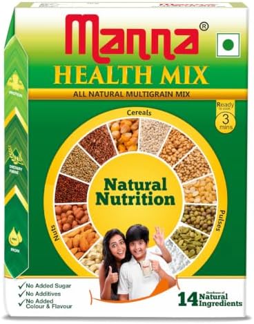 Manna Health Mix 300g, All Natural Nutrition Drink, with 14 ingredients, Zero Sugar.