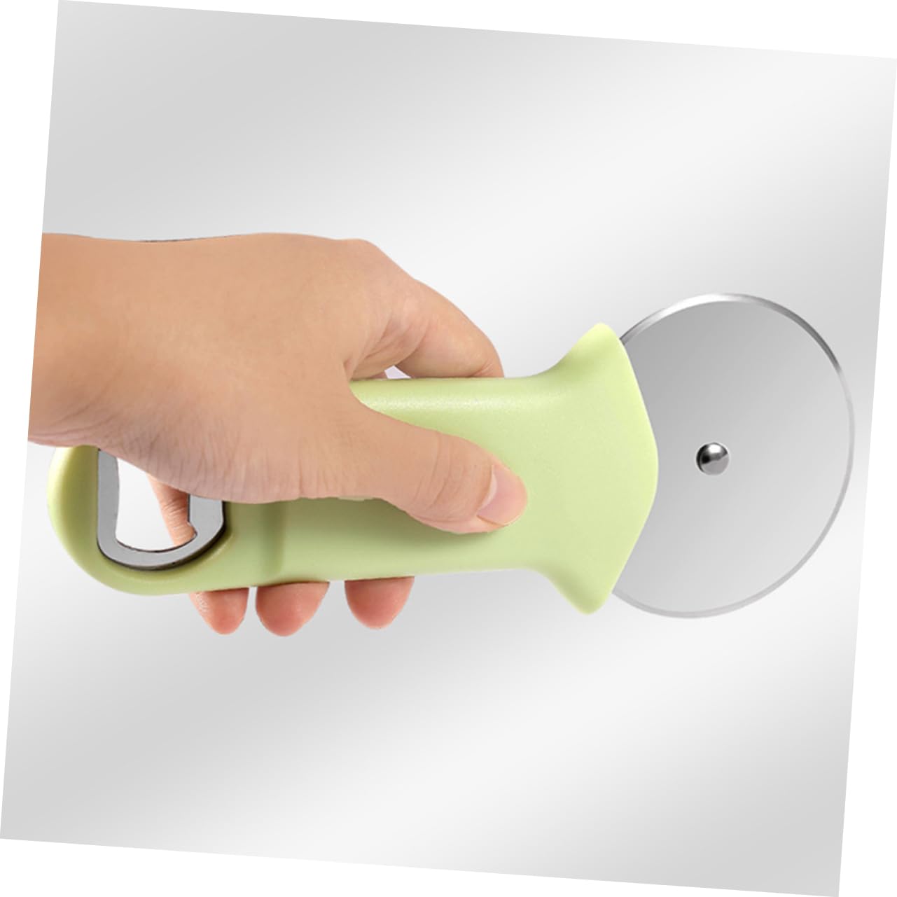 SOLUSTRE Heavy Duty Stainless Steel Pizza Cutter with Bottle Opener Versatile Pizza Cutting Wheel for Smooth Slicing and Easy Cleaning Kitchen Tool