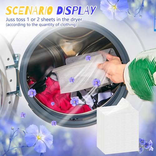Image of 600 Count Dryer Sheets Bulk Fabric Softener, Fresh Linen Scent