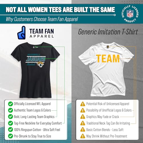 Camiseta NFL de mujer XXL en negro con corte relajado Team Fan Apparel 2