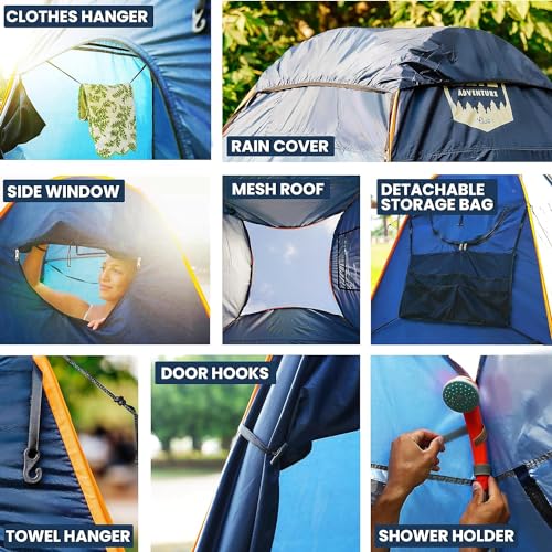 Camping-Shower-Tent-with-LED-Sensor-Light-623-ft-Camp-Shower-Large-Tent-Easy-Pop-Up-Privacy-Tent-Beach-Changing-Tent-Pop-Up-Shower-Tent-Outdoor-Shower-Enclosure-Portable-Shower-Tents-for-Camping