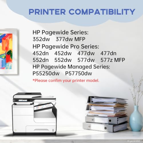 Image of Miss Deer 972A Ink Cartridges(New Version) Compatible Replacement for 972 972A 972X Ink Cartridges,Work for PageWide Pro MFP 352dw 377dw 477dw 477dn 577dw 577z 452dw 452dn 552dw P55250dw