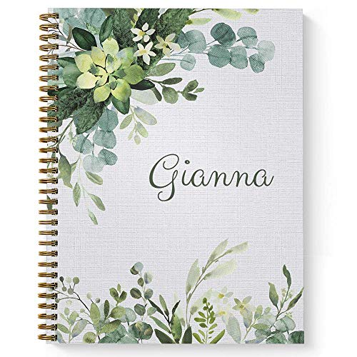 Gotcha Covered Notebooks Abundant Greenery Personalized Notebook/Journal, Laminated Soft Cover...