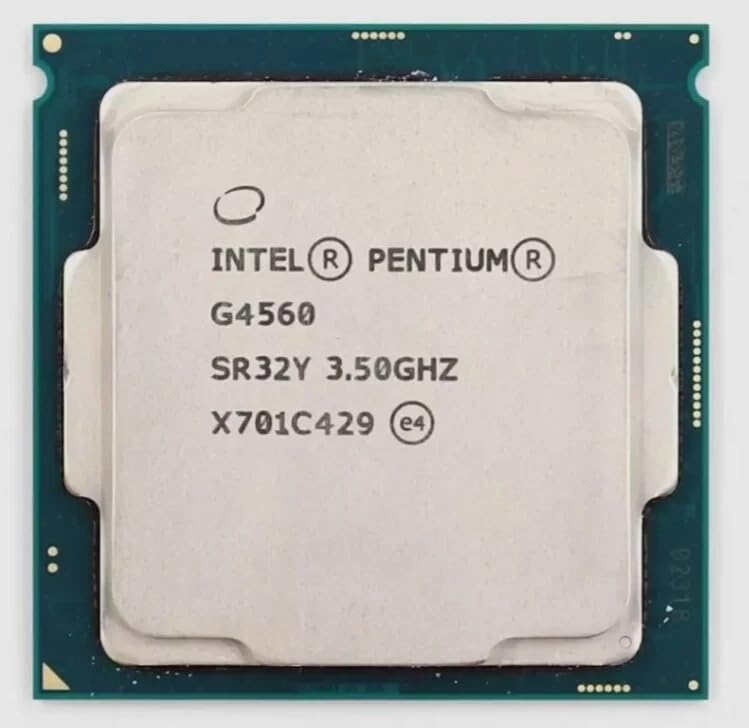 Processore CPU Intel Pentium G4560 3,5 Ghz - Dual Core - Kaby Lake - Cache 3 MB - 8 GT/s - 64 bit - Socket FCLGA1151 - Intel HD Graphics 610 - SR32Y - Garanzia 12 mesi
