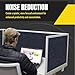 OBEX Acoustic Mounted Screen Privacy Panel Table Top Separator, Sound Blocking Desk Divider (Slate, 24