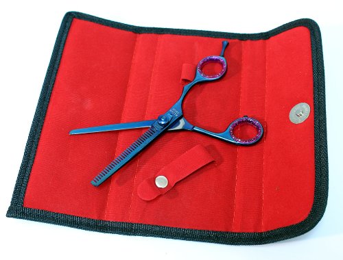 Life gears Blue Color Professional Hair Cutting Razor Edge Thinning Scissors 6.5"-image-48
