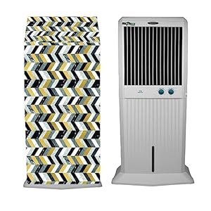 Beautiful Printed Air Cooler Cover Compatible for Symphony Storm 100 i Diet Tower Air Cooler (Zig Zag Print)